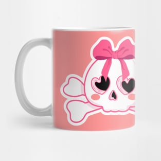 Skull with Pink Bow Mug